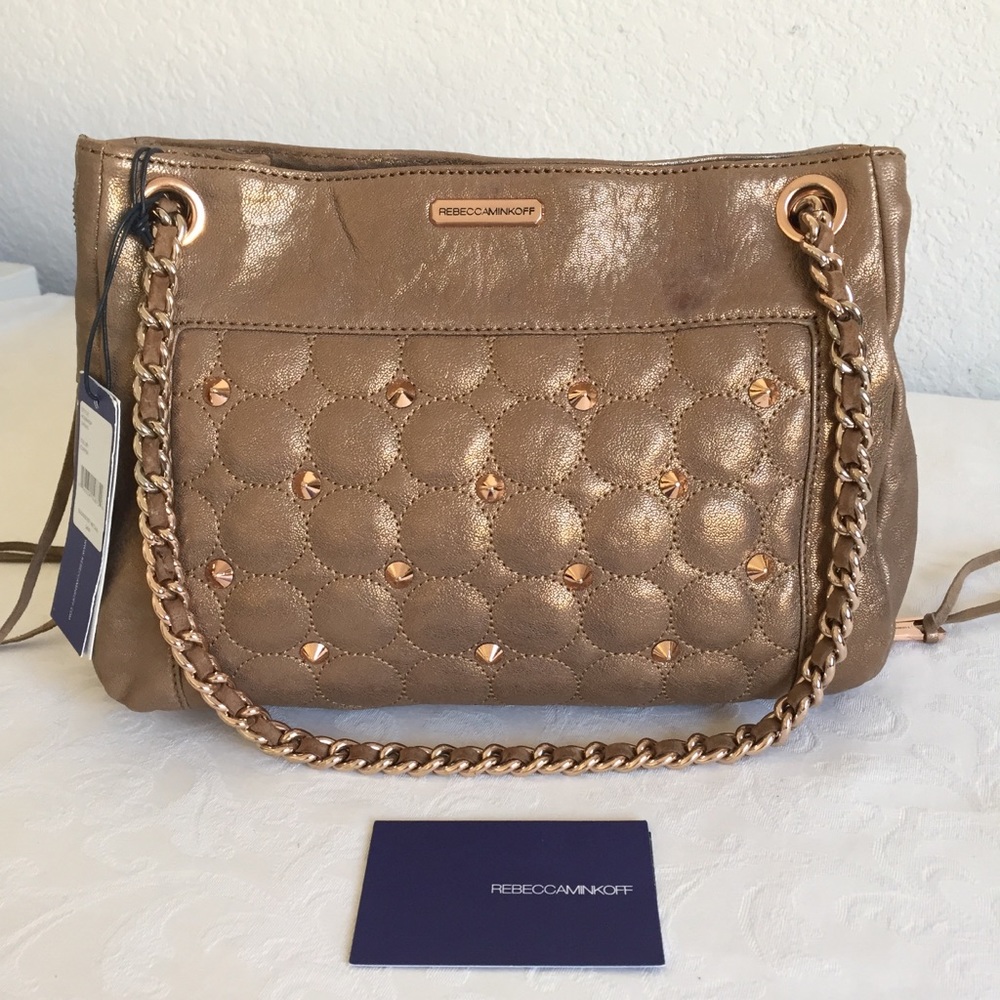 Rebecca Minkoff studded quilted swing bag